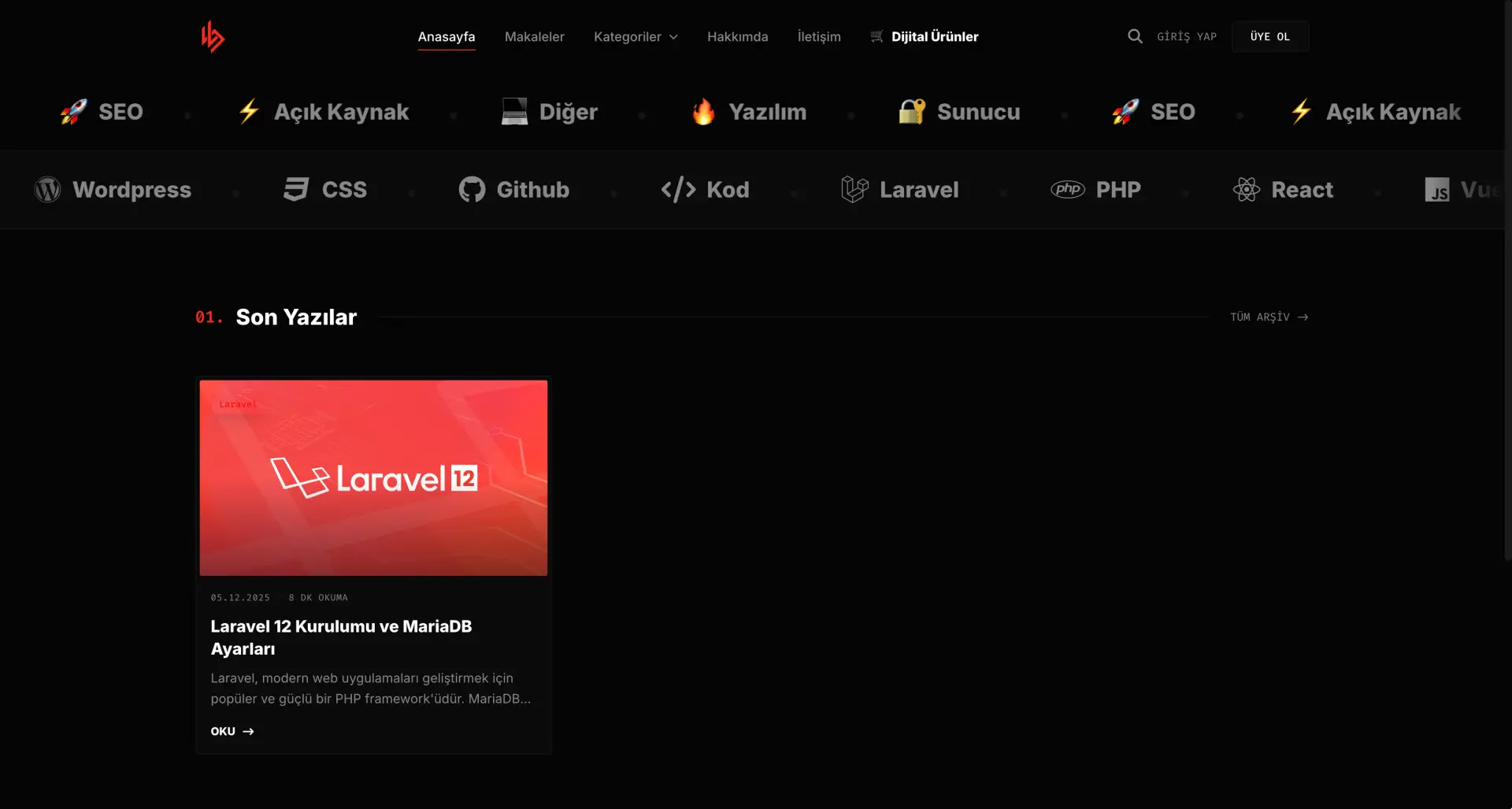 Kişisel Blog Scripti