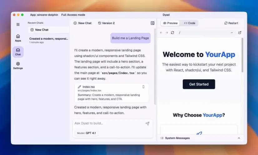 Dyad: Açık Kaynak Yerel AI Uygulama Geliştirme Aracı